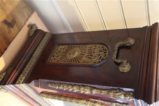 An early 20th century mahogany chiming bracket clock, 33in.